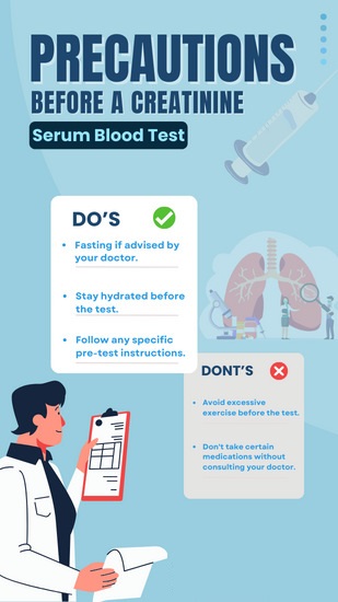 precautions before creatinine serum blood test